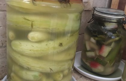 קישואים מוחמצים Courgette Dill Pickles